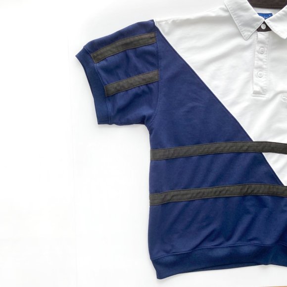 Vintage 80s TownCraft Colorblock Polo Shirt - Picture 6 of 9